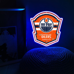 Edmonton Oilers Ice Hockey UV Signs Wall Decor