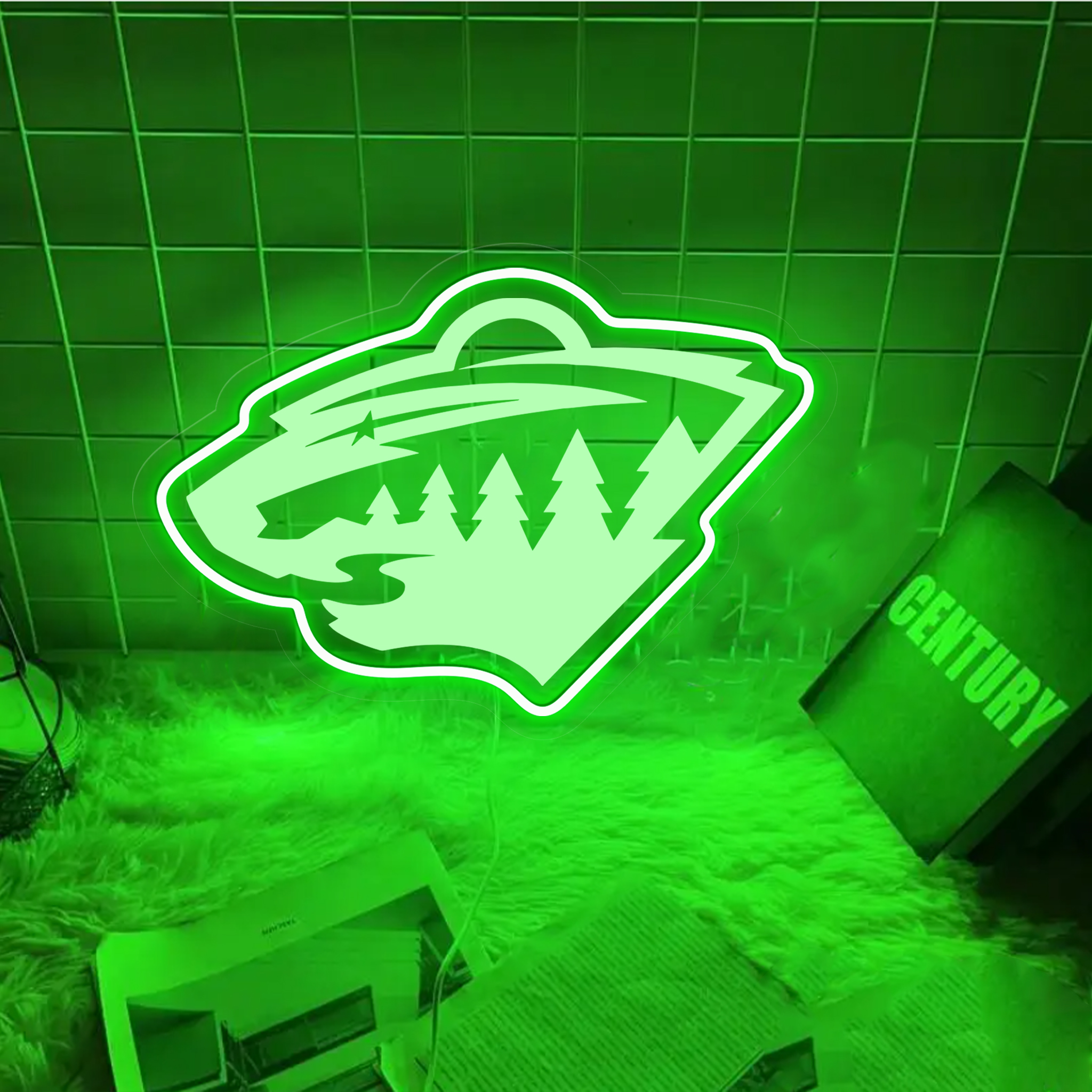 Ice Hockey Minnesota Wild Laser Signs