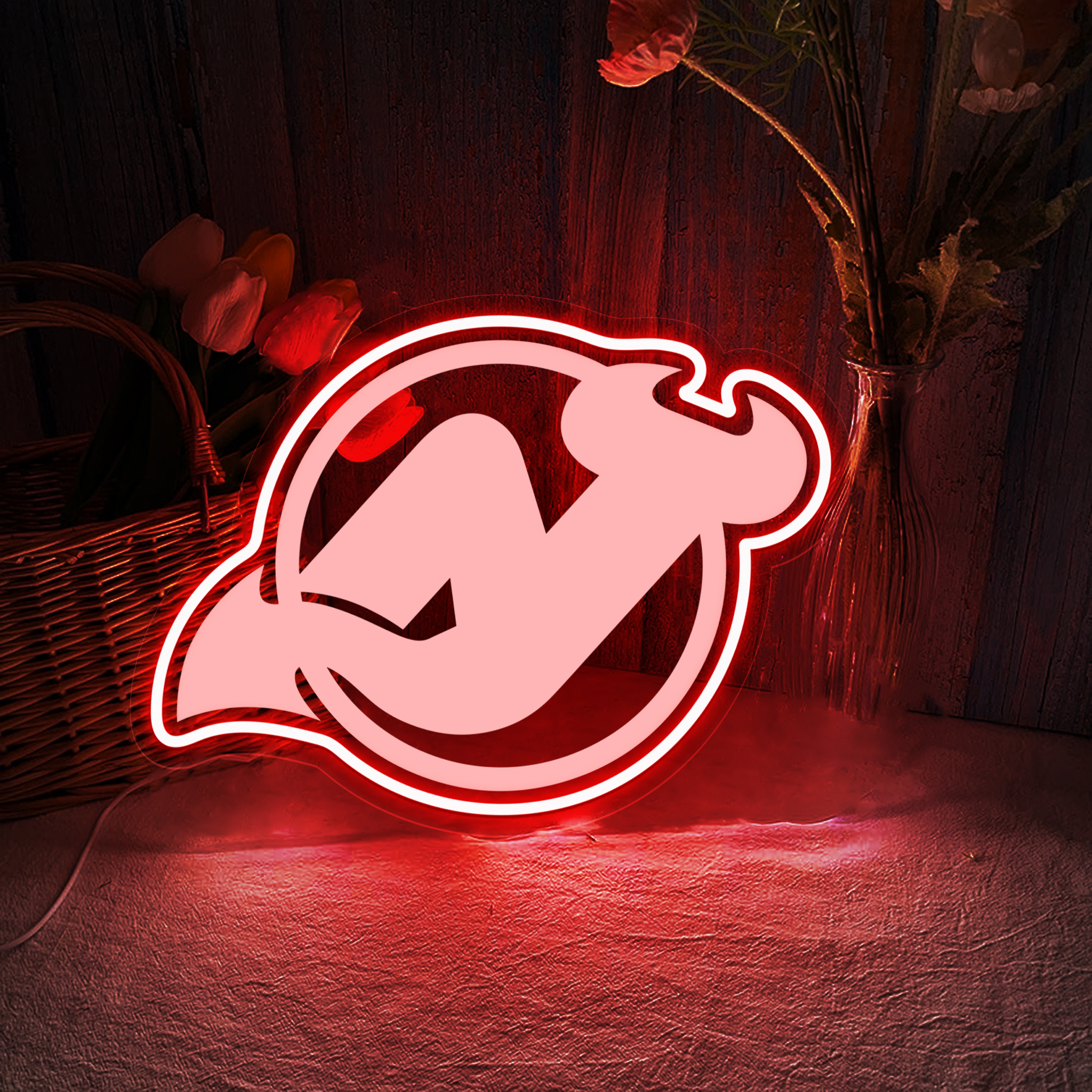 New Jersey Devils Ice Hockey Laser Signs