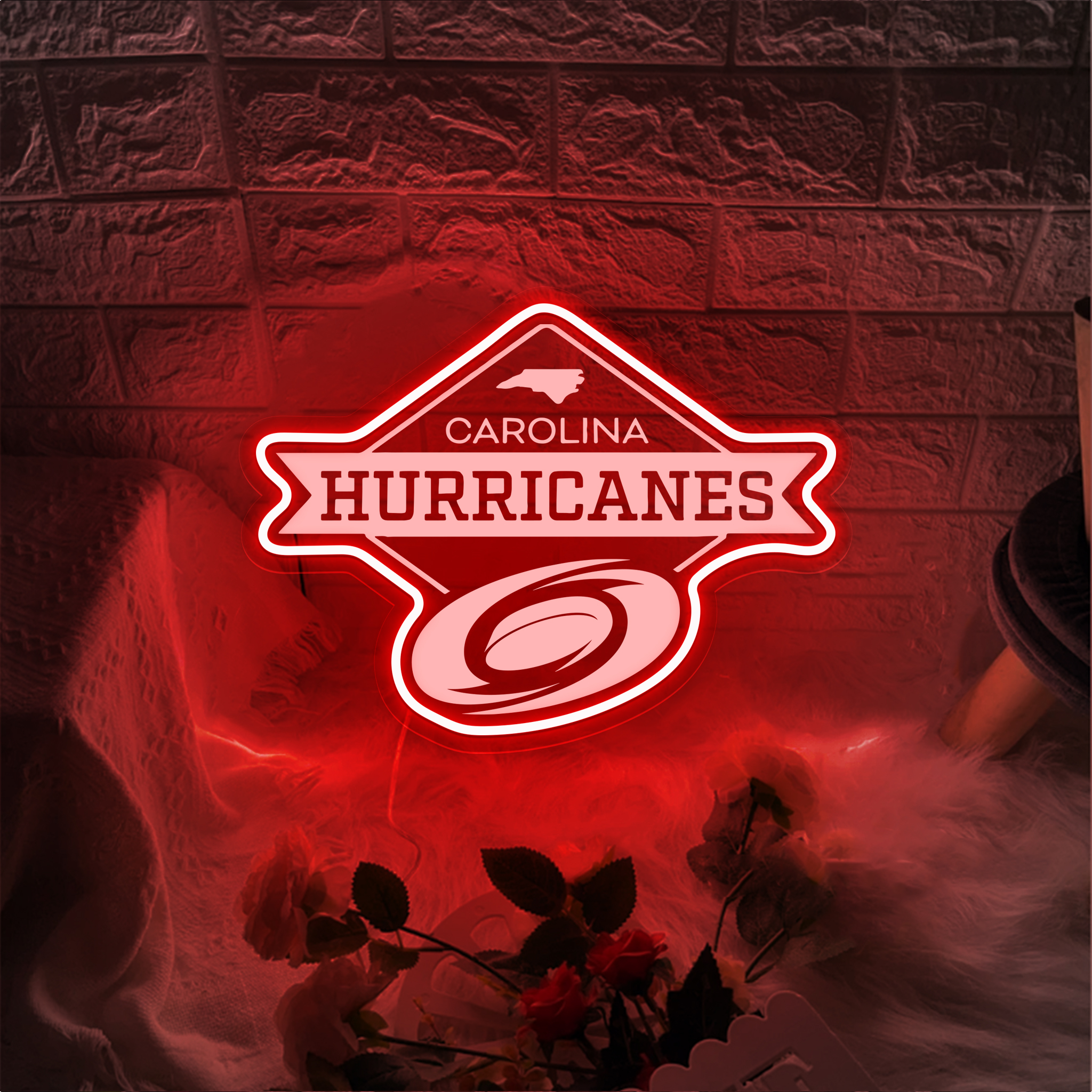 Carolina Hurricanes Ice Hockey Laser Sign