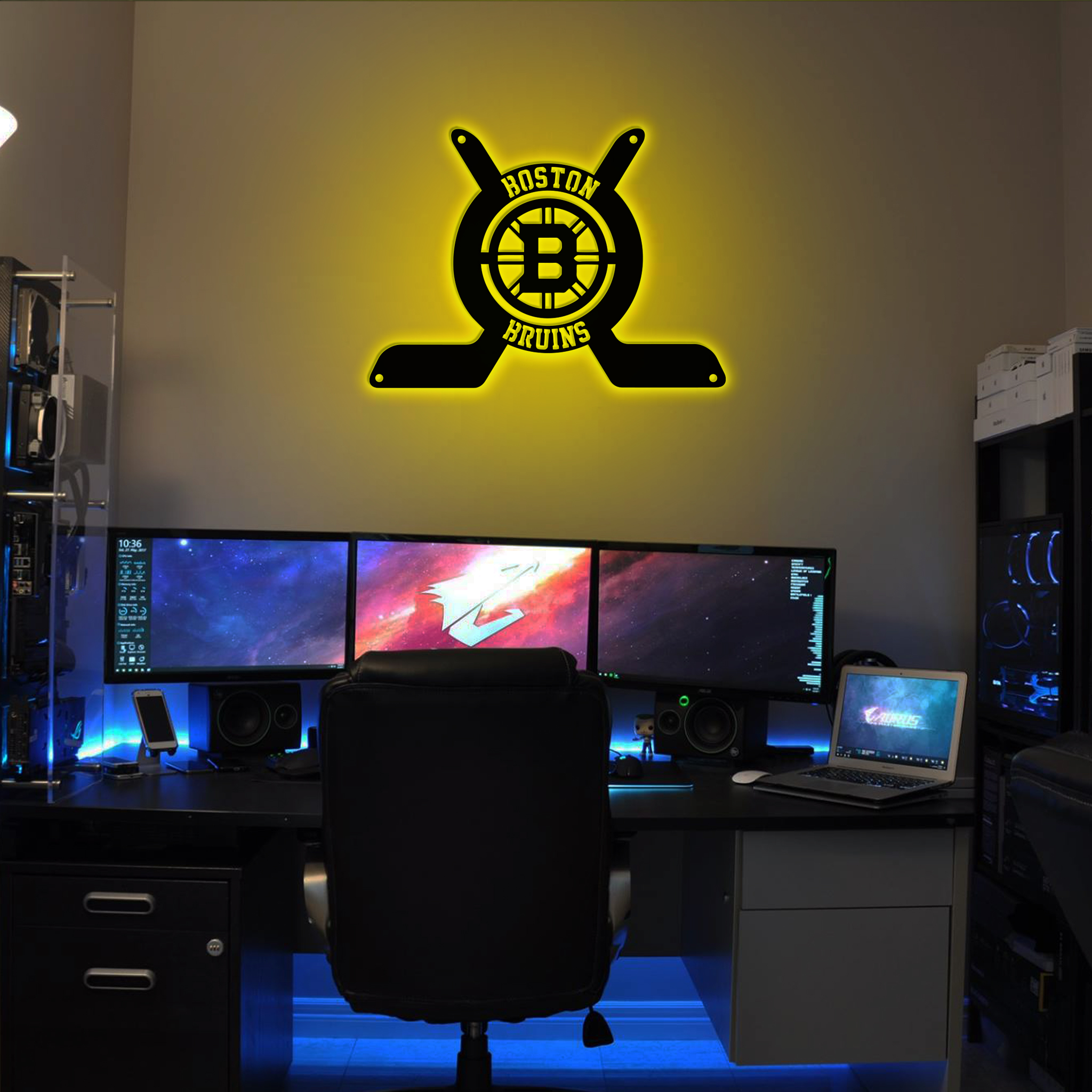 Boston Bruins Ice Hockey Metal Sign