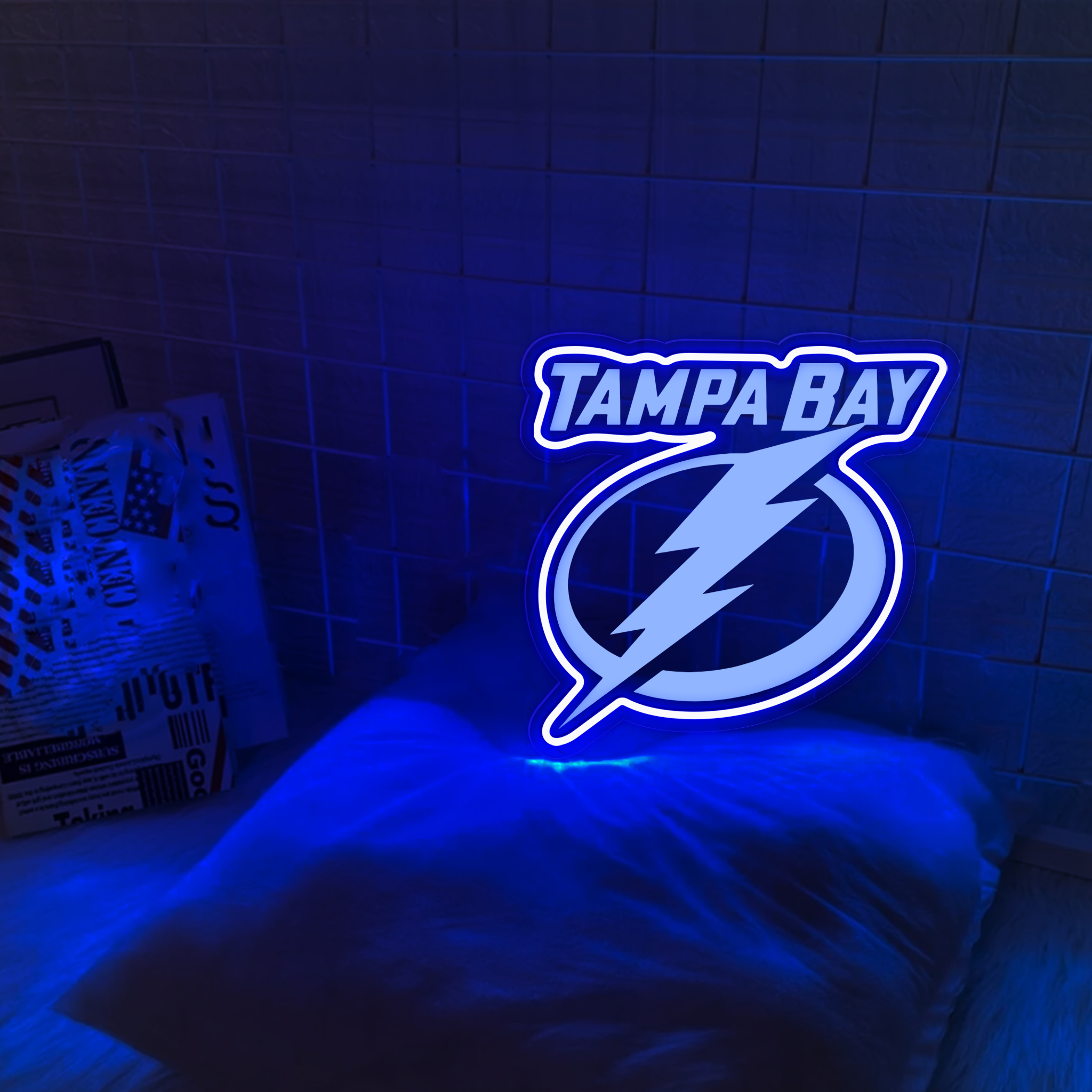 Ice Hockey Tampa Bay Lightning Laser Sign Wall Decor