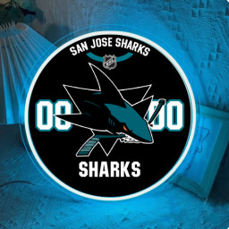 San Jose Sharks Ice Hockey UV Sign Wall Decor