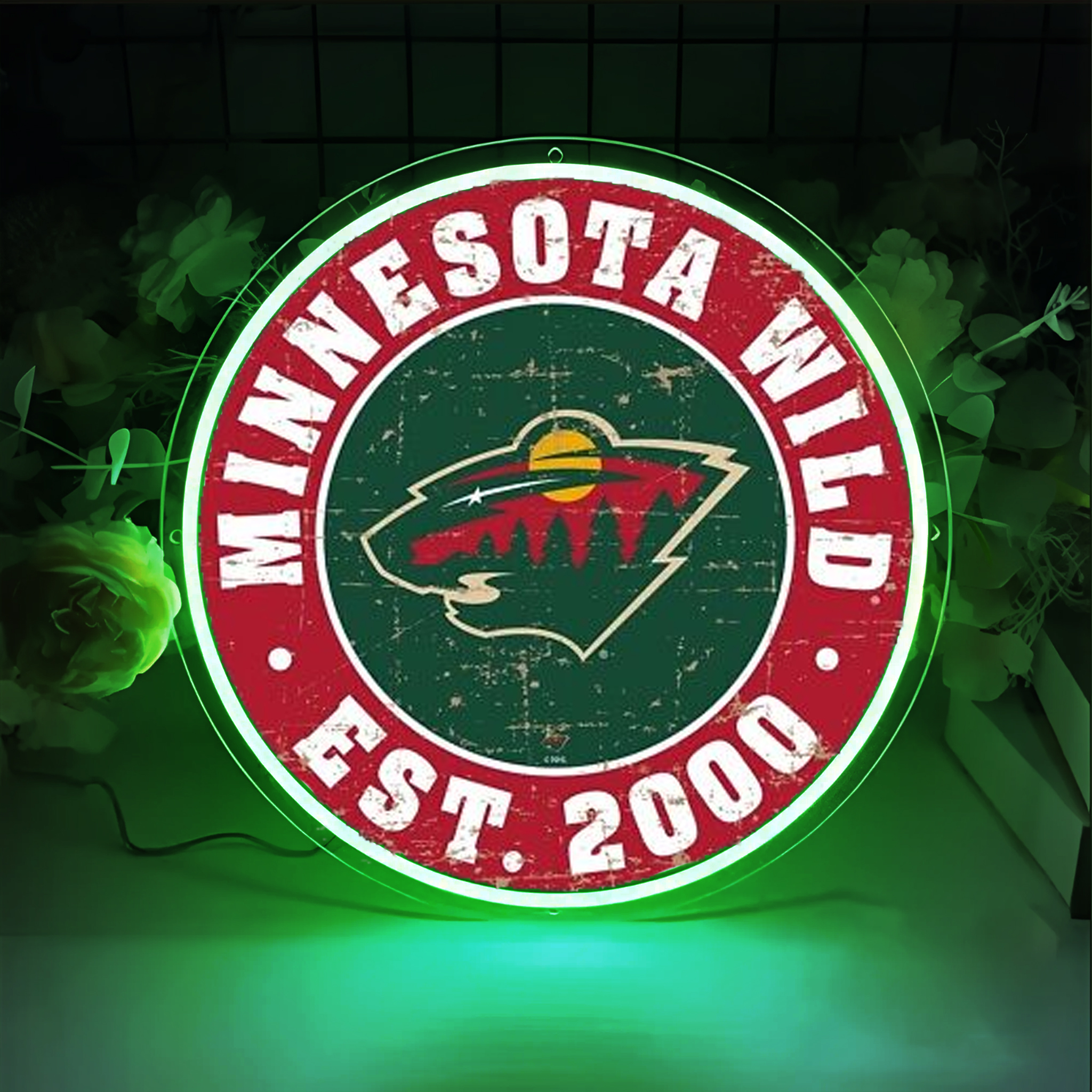 Minnesota Wild Ice Hockey UV Sign Wall Decor