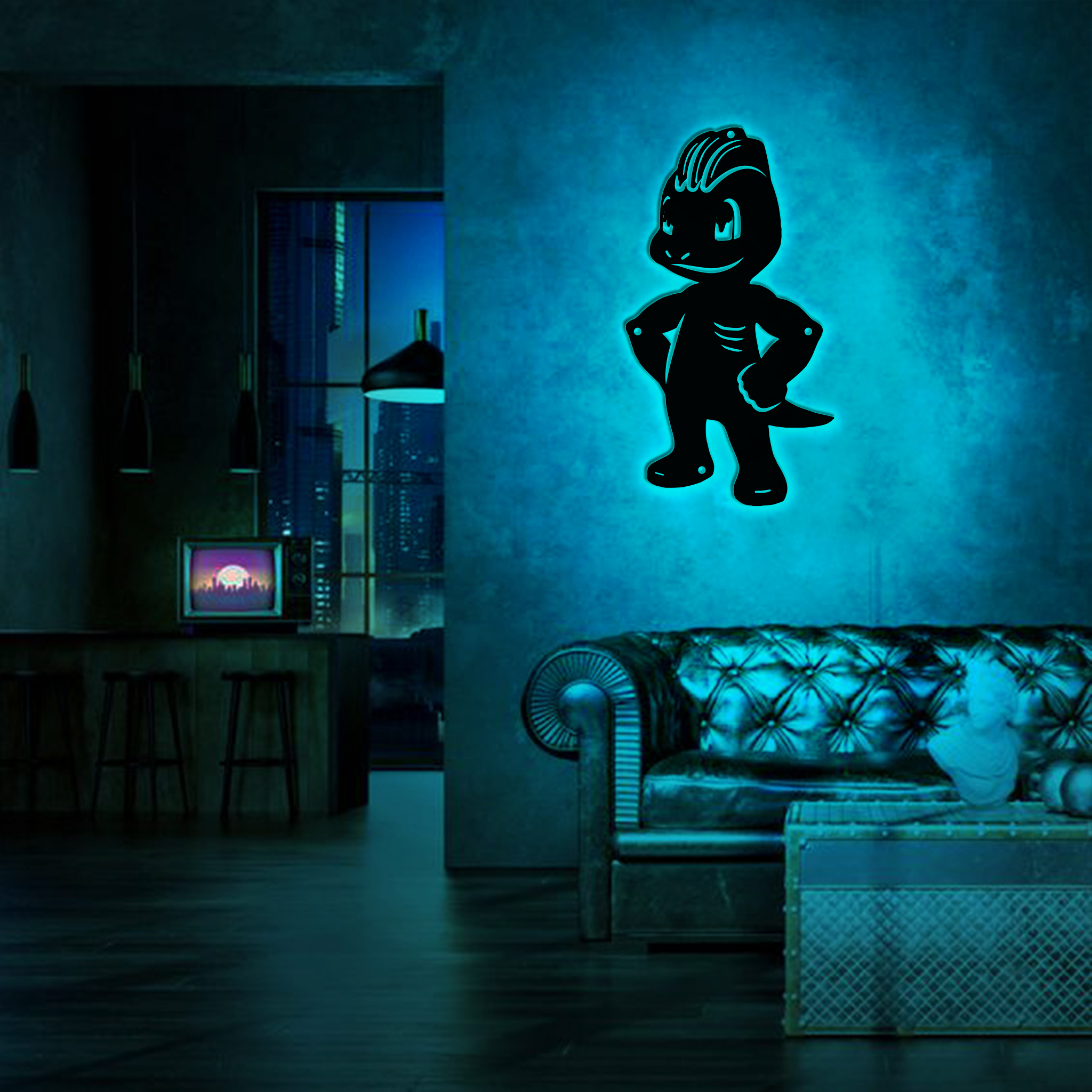 Pokemon Machop Metal Signs