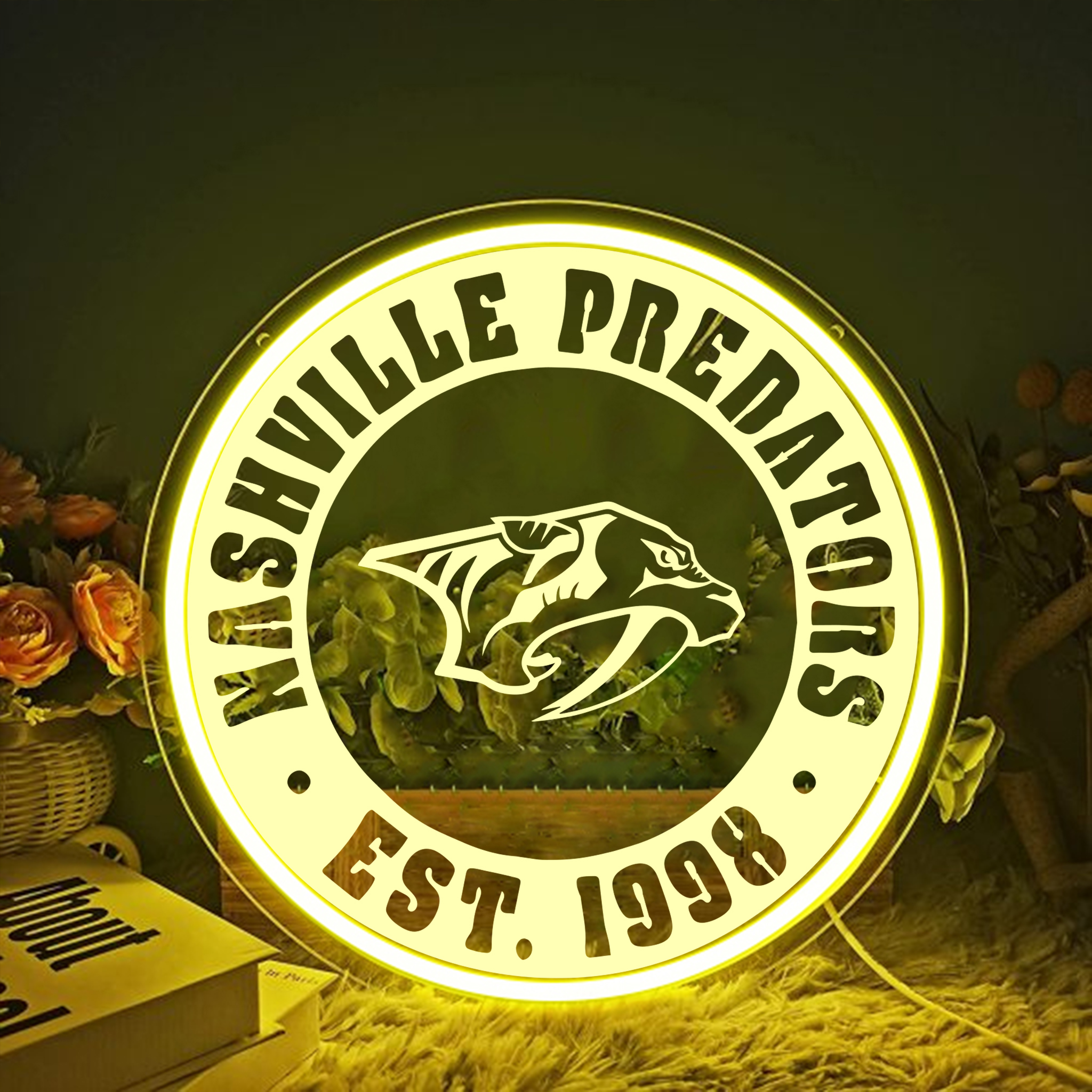 Nashville Predators Ice Hockey Laser Sign