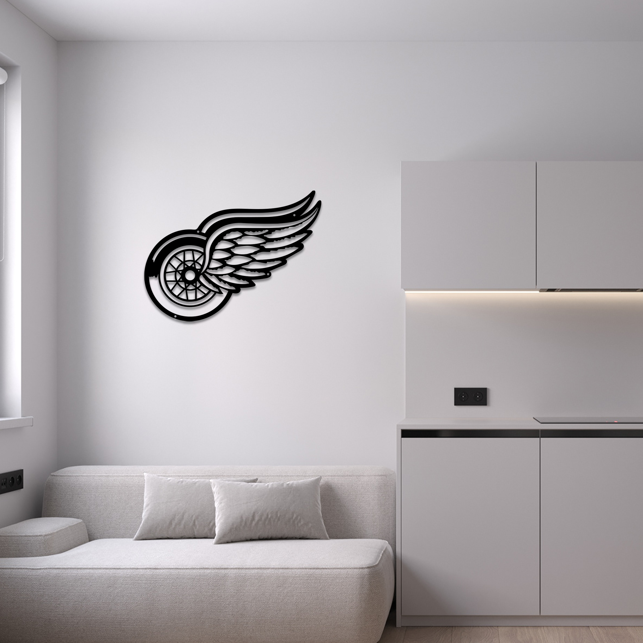 Detroit Red Wings Ice Hockey Metal Sign Wall Decor