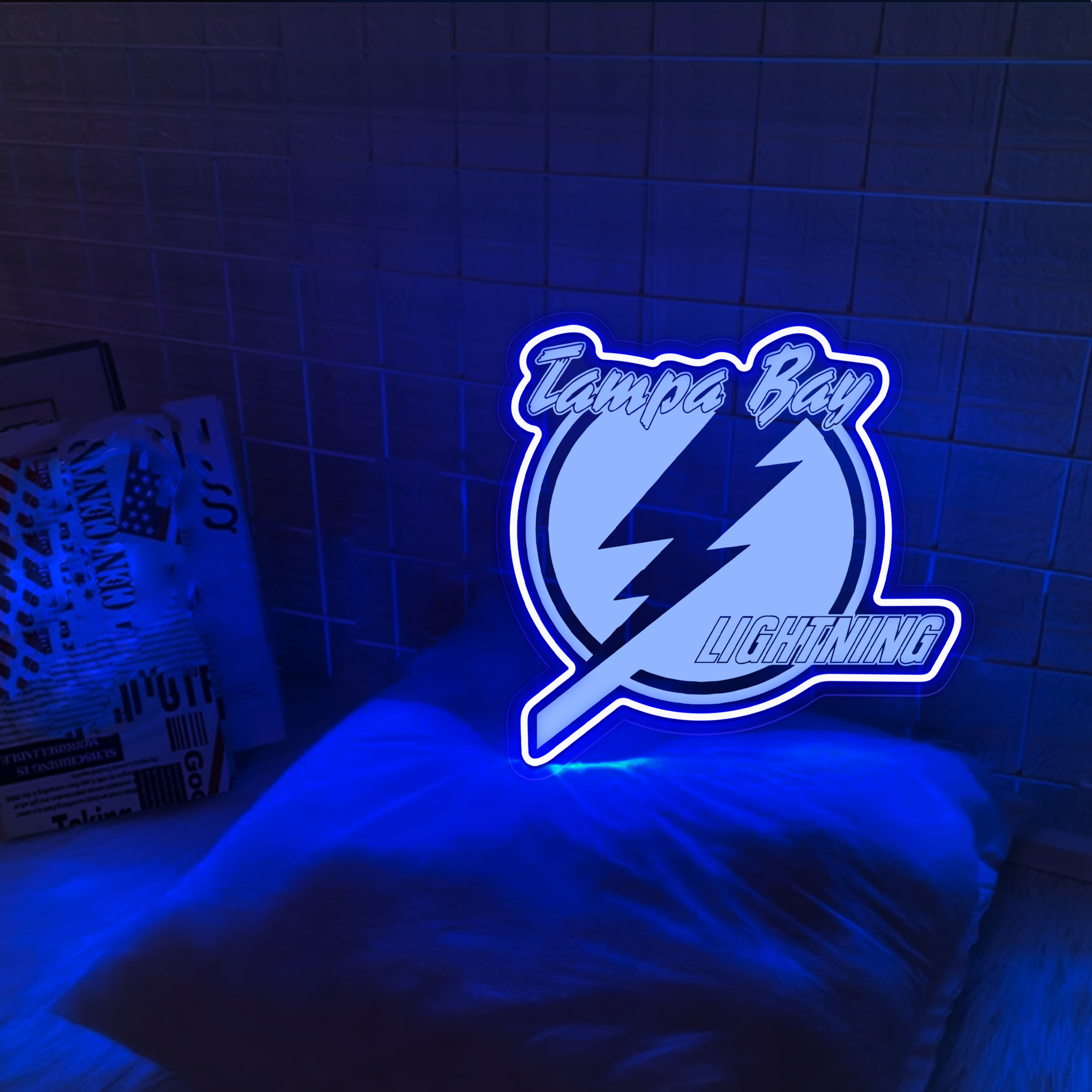 Ice Hockey Tampa Bay Lightning Laser Signs Wall Decor
