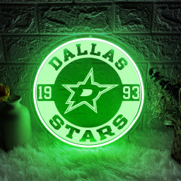Dallas Stars Ice Hockey Laser Sign Wall Decor