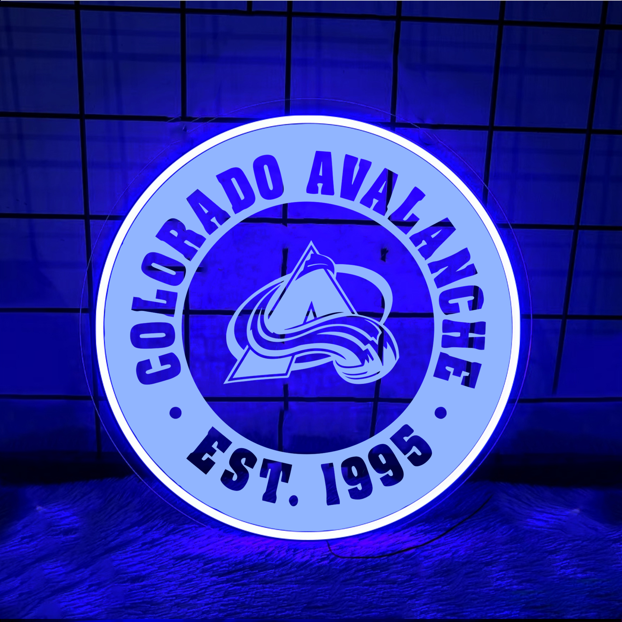 Colorado Avalanche Ice Hockey Laser Sign Wall Decor