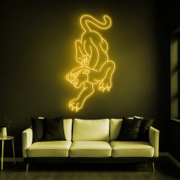Panther Neon Sign, LED Big Cat Wall Decor, Custom Panther Neon Light for Man Cave or Game Room, Animal LED Decor, Gift Idea for Any Occasion