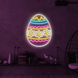 Easter Egg Neon Sign, Easter Egg LED Light, Kids Room Wall Decor, Gifts for Baby Neon Sign, Personalized Egg Sign, Colorful Egg Wall Art