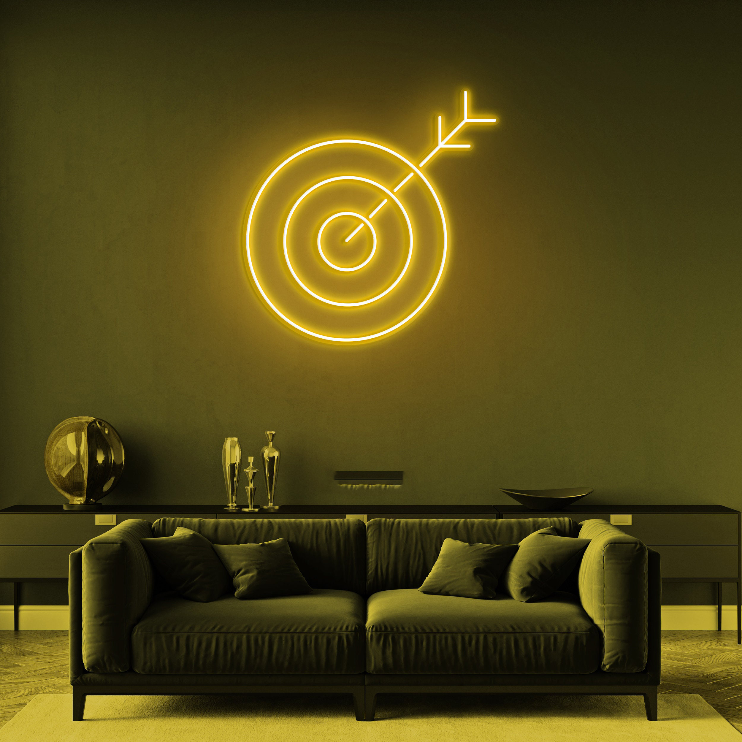 Arrow with Dart Neon Sign, Target Dart LED Light, Darts Club Decor, Sports Bar Neon Sign, Wall Hanging LED Neon Light for Bar, Pub, Man Cave