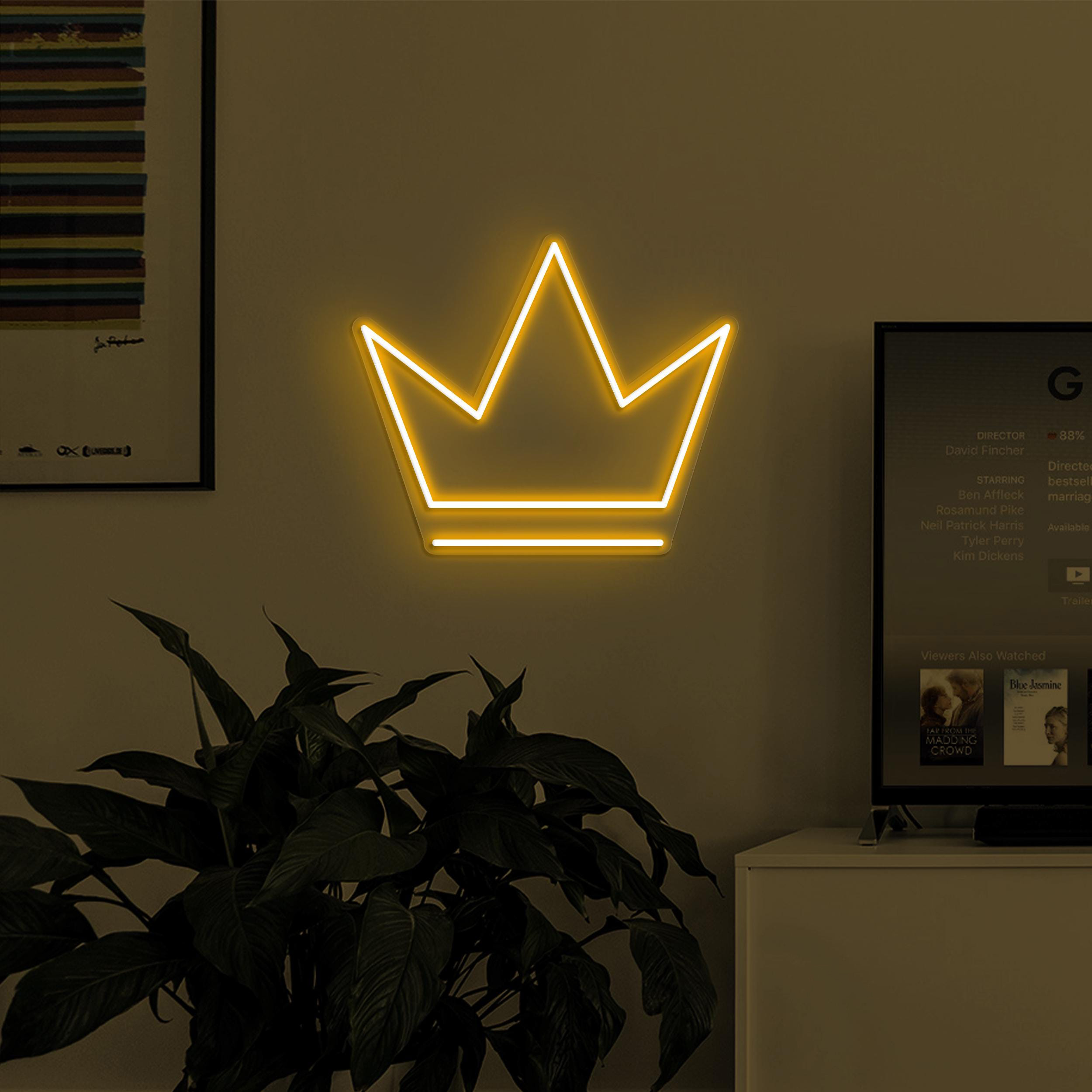 Crown Neon Sign, Crown LED Light, Queen Crown Wall Decor, Home Neon Light, Royal Crown Decor, King Crown Neon Sign, Princess Crown Wall Art