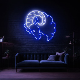Aries Neon Sign, Zodiac Astrology Light, Aries Horoscope Wall Decor, Spiritual Gift for Aries Birthdays, Home and Kids Room Decor, Gift Idea