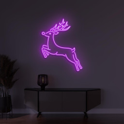 Deer Neon Sign, Deer Running LED Light, Reindeer Wall Decor, Kids Room Neon Light, Zoo Neon Light, Animal Shop Neon Decor, Deer Lover Gift