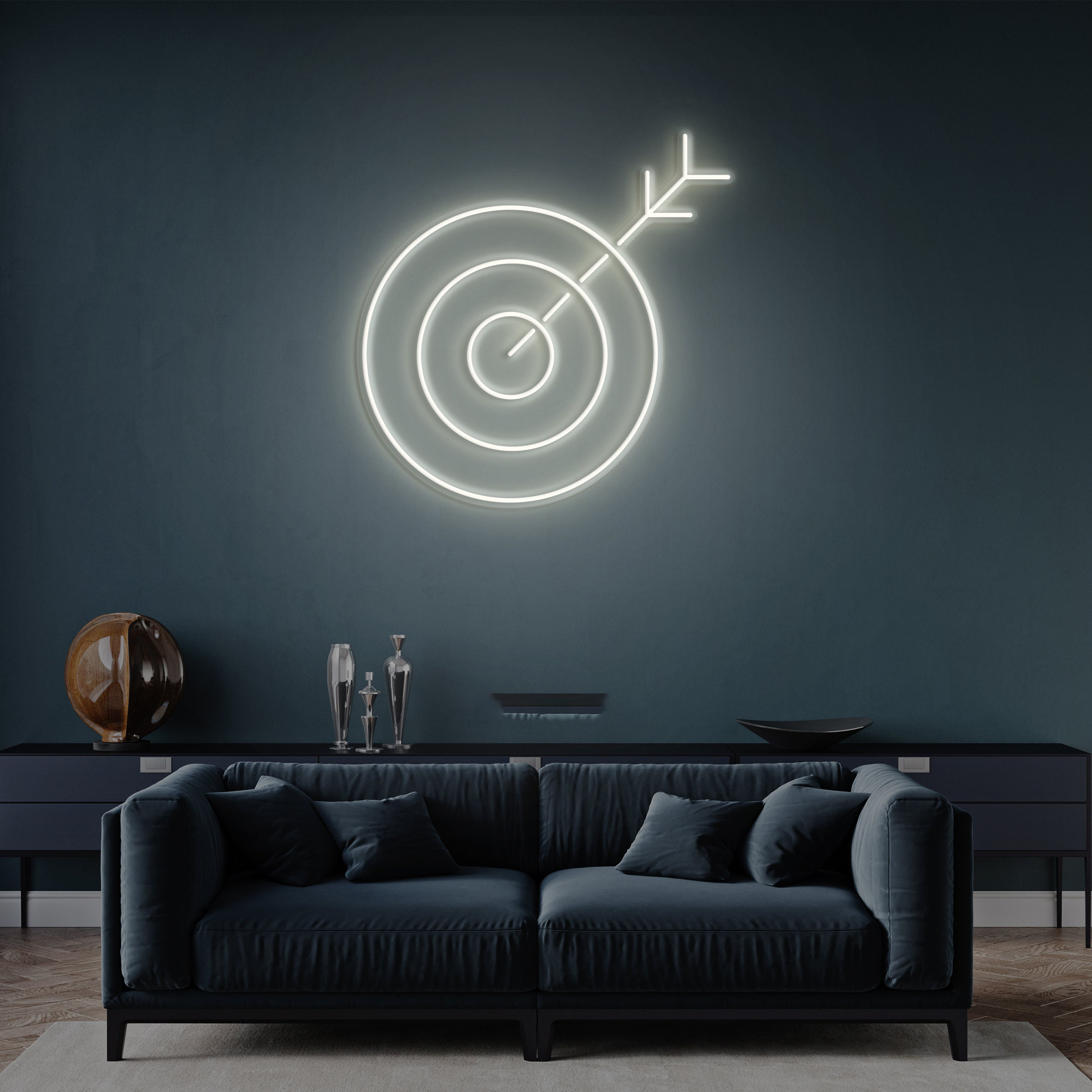 Arrow with Dart Neon Sign, Target Dart LED Light, Darts Club Decor, Sports Bar Neon Sign, Wall Hanging LED Neon Light for Bar, Pub, Man Cave