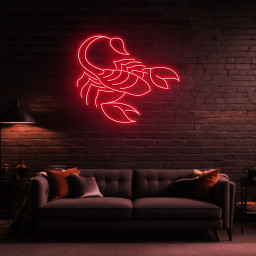 Scorpio Neon Sign, Astrology Zodiac Horoscope LED Light, Baby Room Decor, Bedroom and Kids Room Wall Art, Scorpio Neon Light, Zodiac Decor