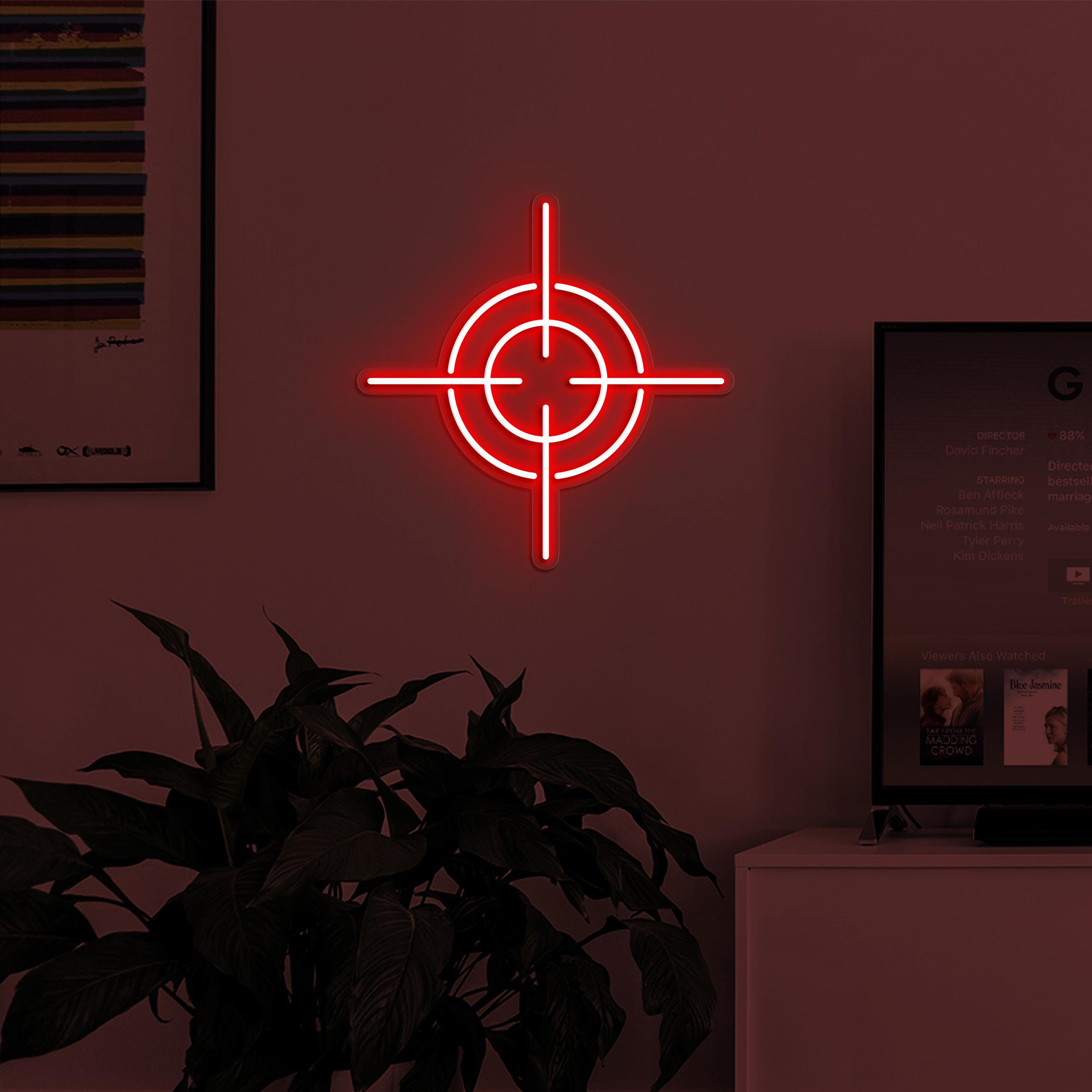 Target Neon Sign, Target LED Light, Game Room Wall Decor, Sports Shop Wall Art, Custom Neon Sign, Gift for Target Lover, Neon Aim Sign Art
