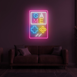 Game Controller Neon Sign, Game Controller LED Light, Game Console Wall Art, Decor for Boy Room, Gaming Room, Home, Custom Gamepad Neon Sign