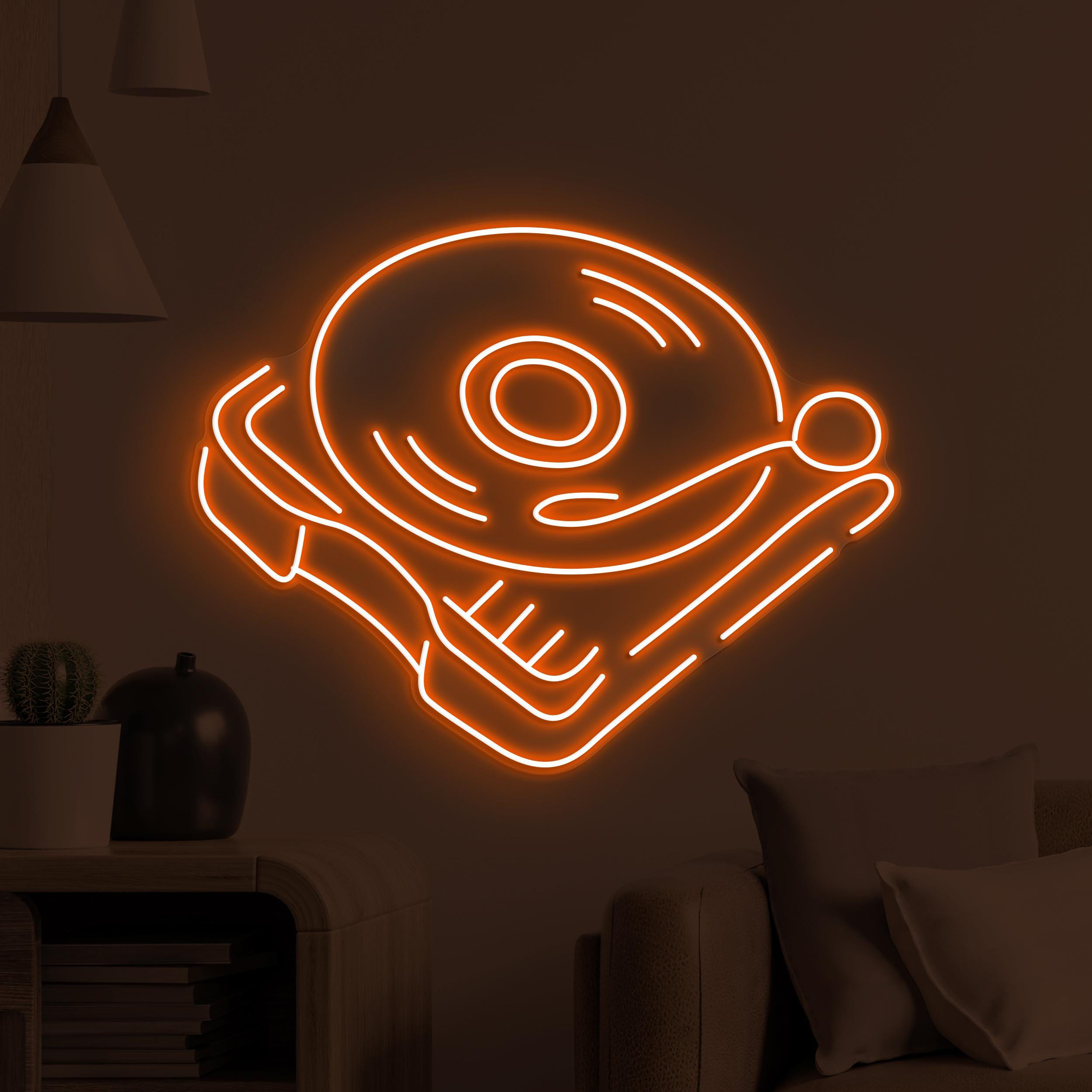 Vinyl Record Neon Sign, Vinyl Record LED Light, Led Wall Decor, Music Room Wall Art, Vinyl Deck Neon Light, Custom Vinyl Neon Sign, Gift