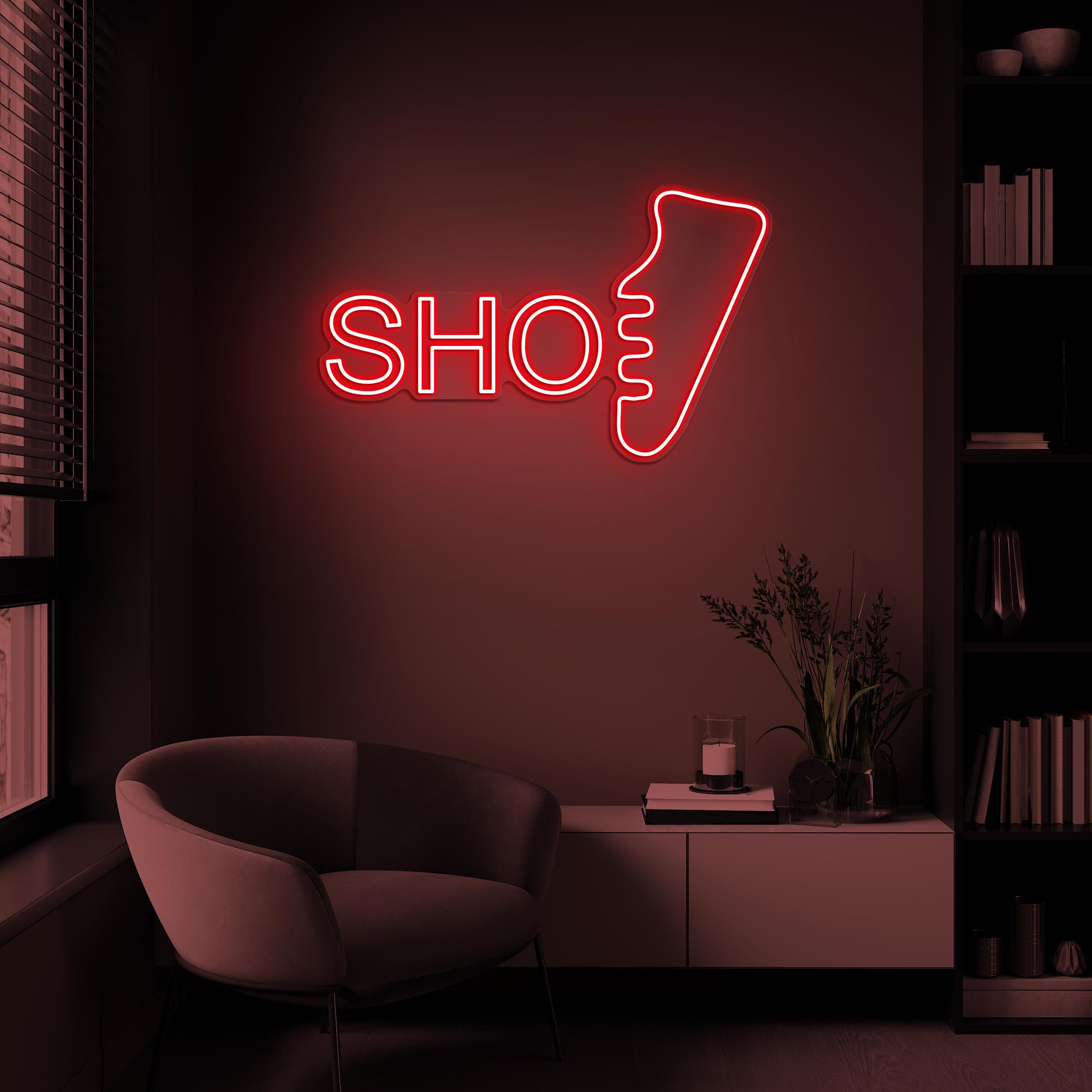 Sho Neon Sign, Shoe LED Light, Shoes Wall Decor, Shoes Shop Wall Art, Footwear Neon Sign, Home Wall Decor, Sports Sneaker Wall Sign, Gift