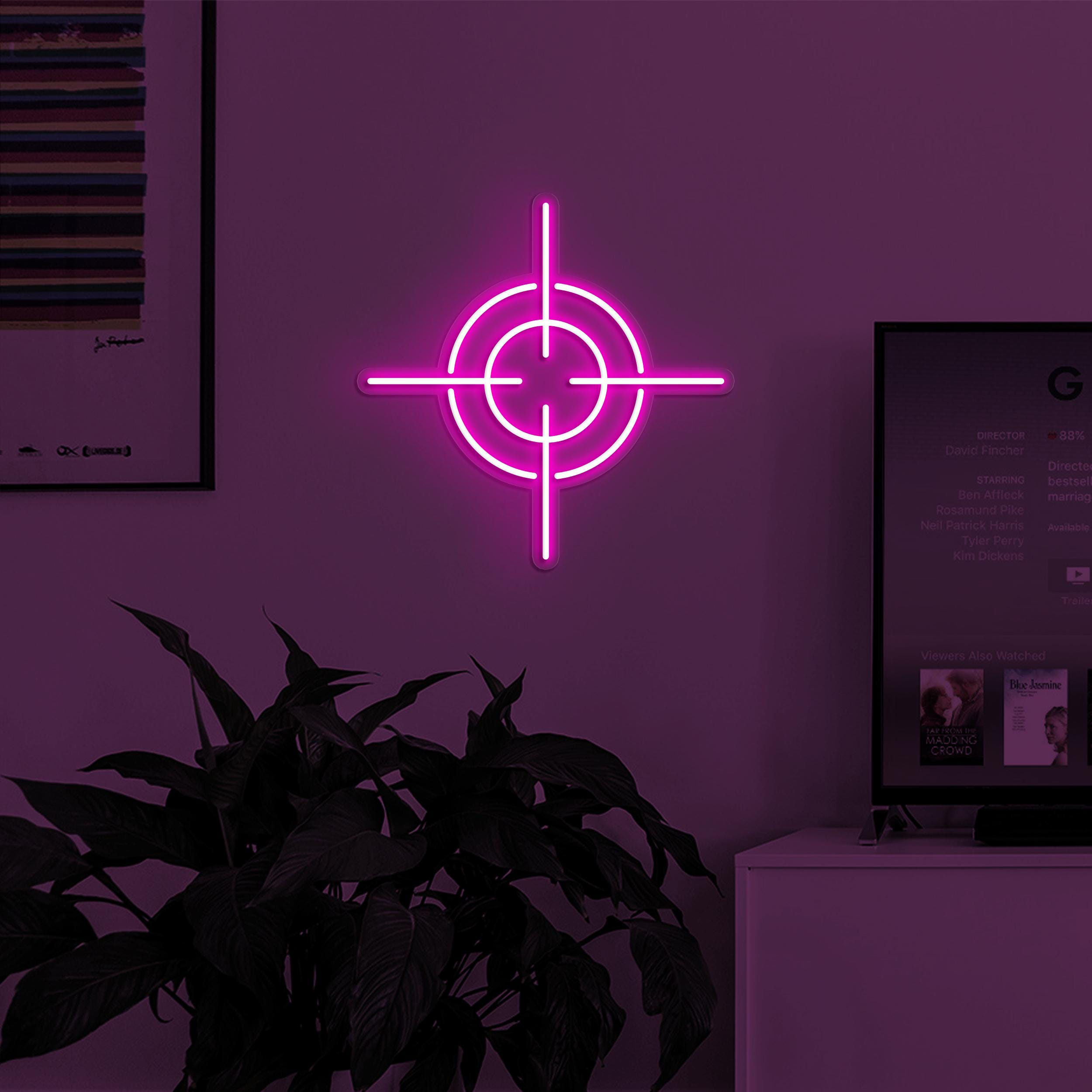 Target Neon Sign, Target LED Light, Game Room Wall Decor, Sports Shop Wall Art, Custom Neon Sign, Gift for Target Lover, Neon Aim Sign Art