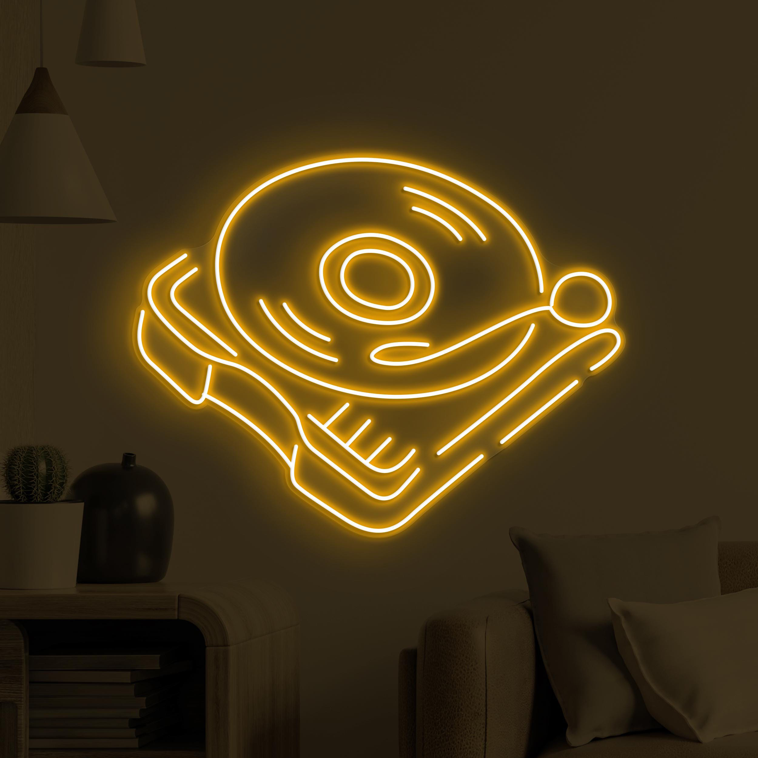 Vinyl Record Neon Sign, Vinyl Record LED Light, Led Wall Decor, Music Room Wall Art, Vinyl Deck Neon Light, Custom Vinyl Neon Sign, Gift
