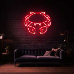 Cancer Zodiac Neon Sign, Horoscope Neon Sign for Cancerians, Astrology Wall Decor and Birthday Gift, Cancer Light, Home and Kids Room Decor
