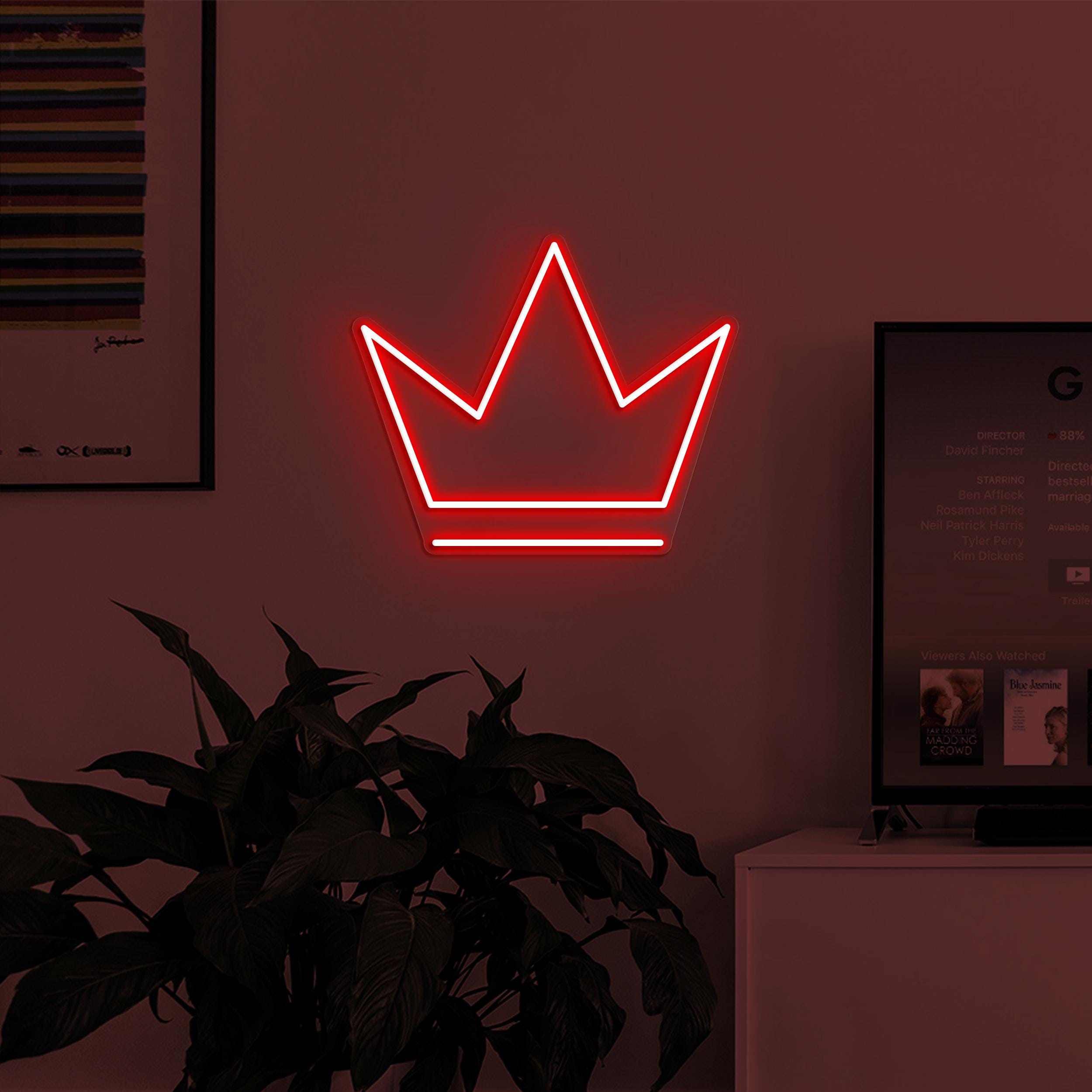 Crown Neon Sign, Crown LED Light, Queen Crown Wall Decor, Home Neon Light, Royal Crown Decor, King Crown Neon Sign, Princess Crown Wall Art