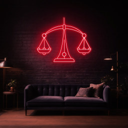 Libra Neon Sign, Zodiac Horoscope Wall and Bedroom Decor, Zodiac Libra Sign, Birthday Gift, Libra Neon Art,Wedding Decor,Astrology Neon Sign