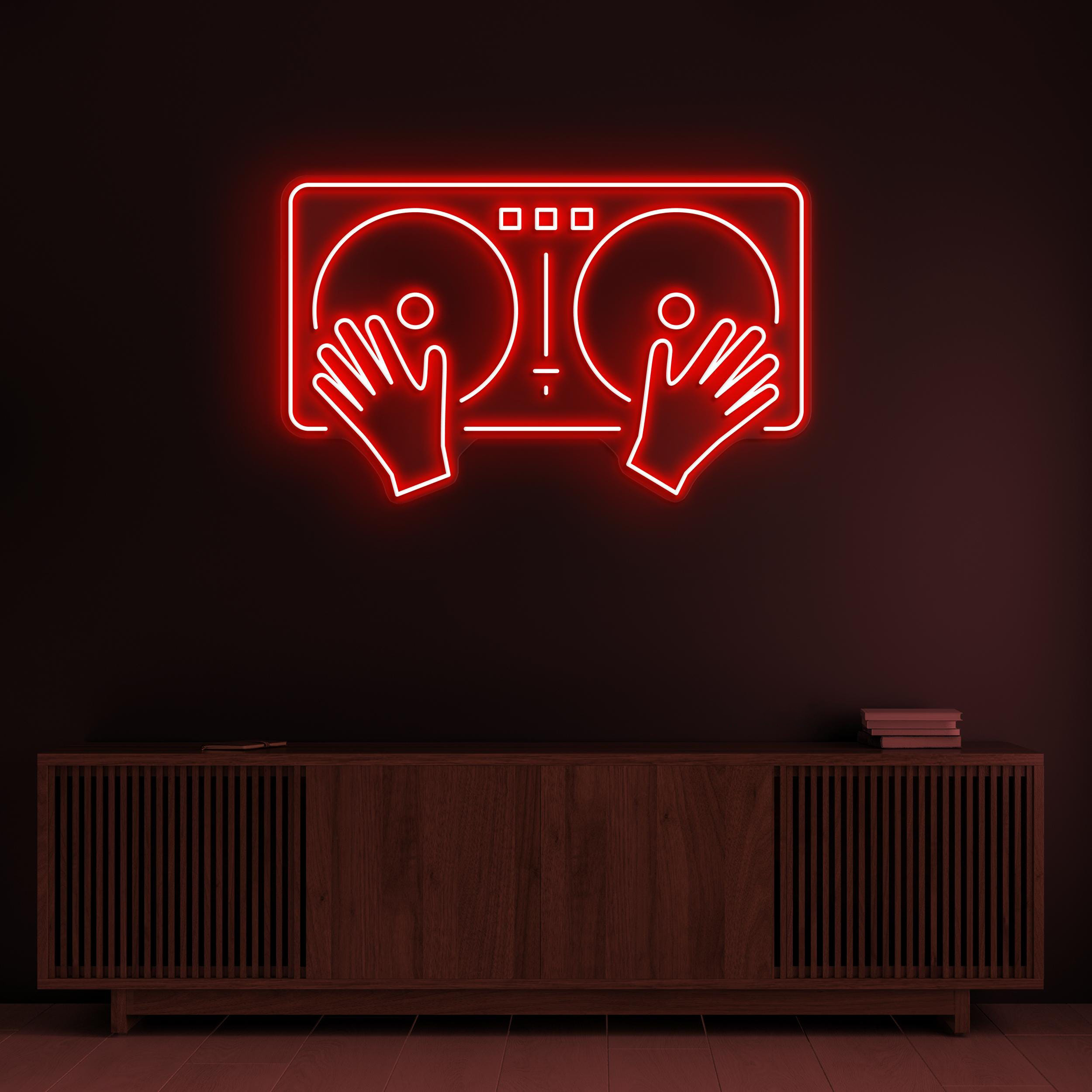 Dj System Neon Sign, Dj Record LED Light, DJ Wall Decor, Dj Room Decor, Party Wall Light, Music Room Neon Sign, Music Studio Art, Gift