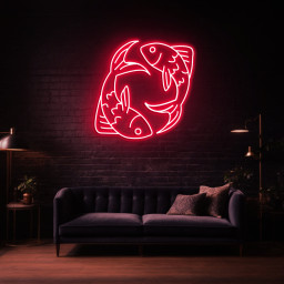 Pisces Neon Sign, Zodiac Horoscope LED Wall Decor, Astrology Gift, Pisces Neon Light for Bedroom, Zodiac Horoscope Neon Sign, Beautiful Gift