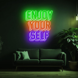 Enjoy Yourself Neon Sign, Positive Vibes LED Wall Decor, Custom Neon for Home, Bedroom, Party, Motivational Art, Self-Care & Relaxation Gift