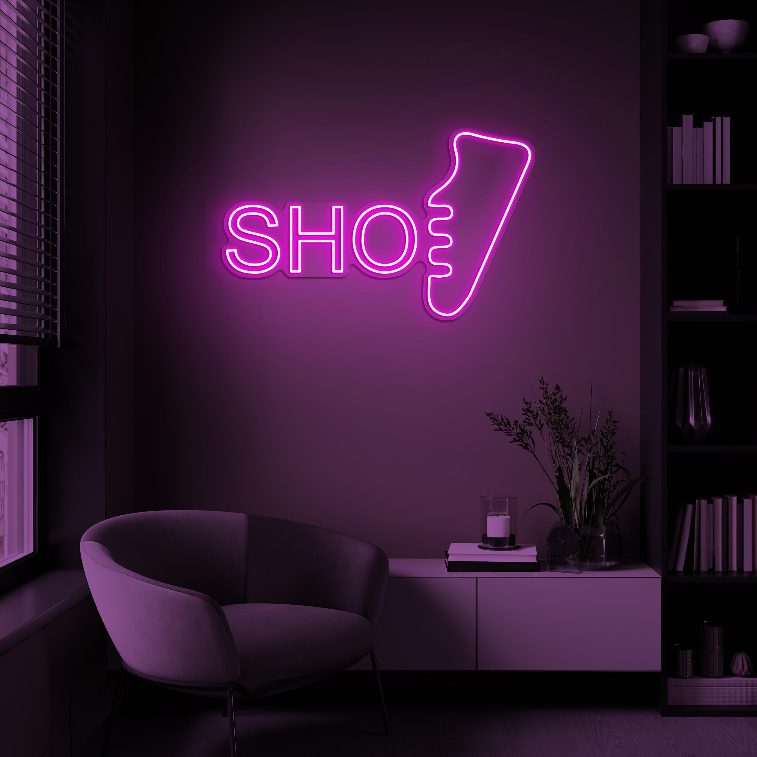 Sho Neon Sign, Shoe LED Light, Shoes Wall Decor, Shoes Shop Wall Art, Footwear Neon Sign, Home Wall Decor, Sports Sneaker Wall Sign, Gift