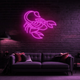 Scorpio Neon Sign, Astrology Zodiac Horoscope LED Light, Baby Room Decor, Bedroom and Kids Room Wall Art, Scorpio Neon Light, Zodiac Decor