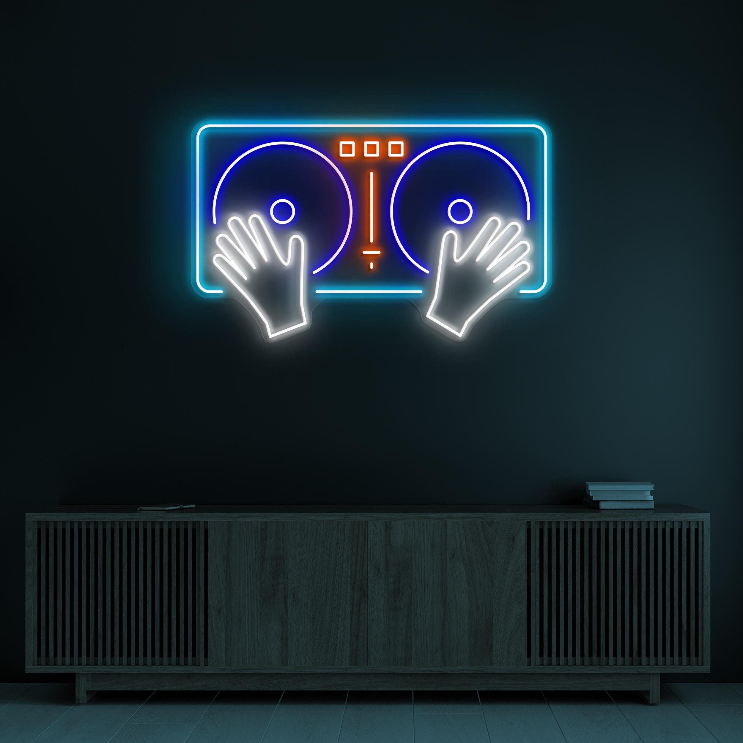 Dj System Neon Sign, Dj Record LED Light, DJ Wall Decor, Dj Room Decor, Party Wall Light, Music Room Neon Sign, Music Studio Art, Gift