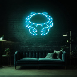 Cancer Zodiac Neon Sign, Horoscope Neon Sign for Cancerians, Astrology Wall Decor and Birthday Gift, Cancer Light, Home and Kids Room Decor