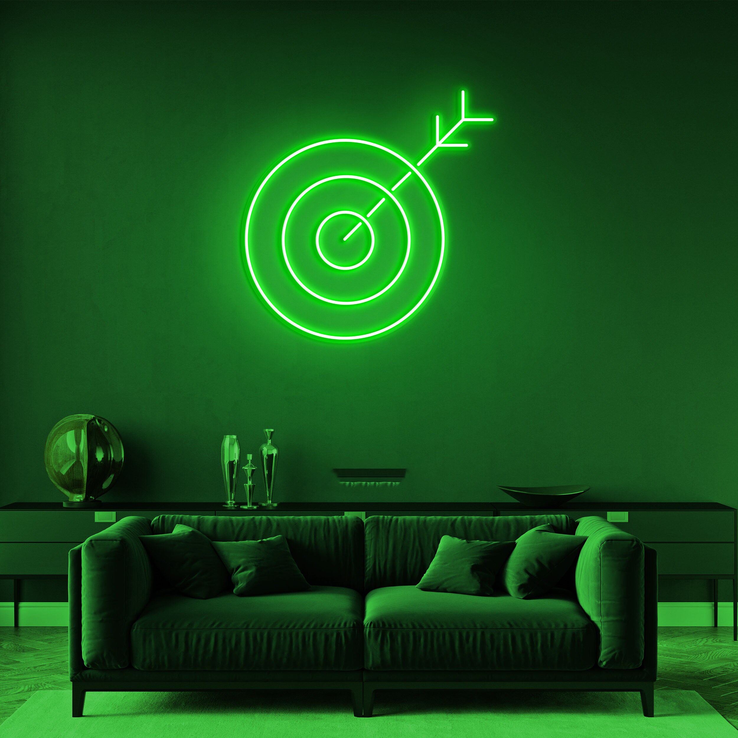 Arrow with Dart Neon Sign, Target Dart LED Light, Darts Club Decor, Sports Bar Neon Sign, Wall Hanging LED Neon Light for Bar, Pub, Man Cave