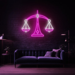 Libra Neon Sign, Zodiac Horoscope Wall and Bedroom Decor, Zodiac Libra Sign, Birthday Gift, Libra Neon Art,Wedding Decor,Astrology Neon Sign