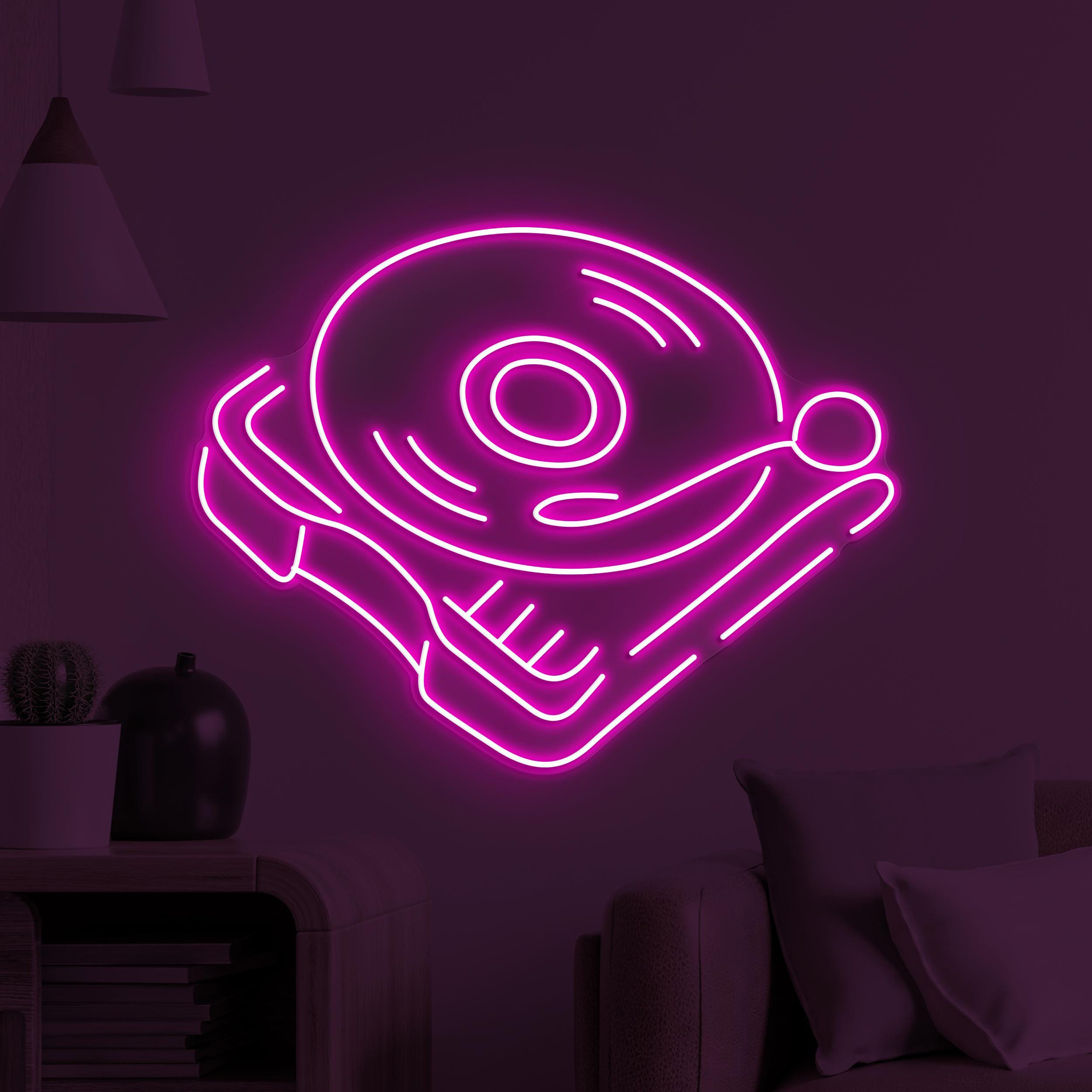 Vinyl Record Neon Sign, Vinyl Record LED Light, Led Wall Decor, Music Room Wall Art, Vinyl Deck Neon Light, Custom Vinyl Neon Sign, Gift