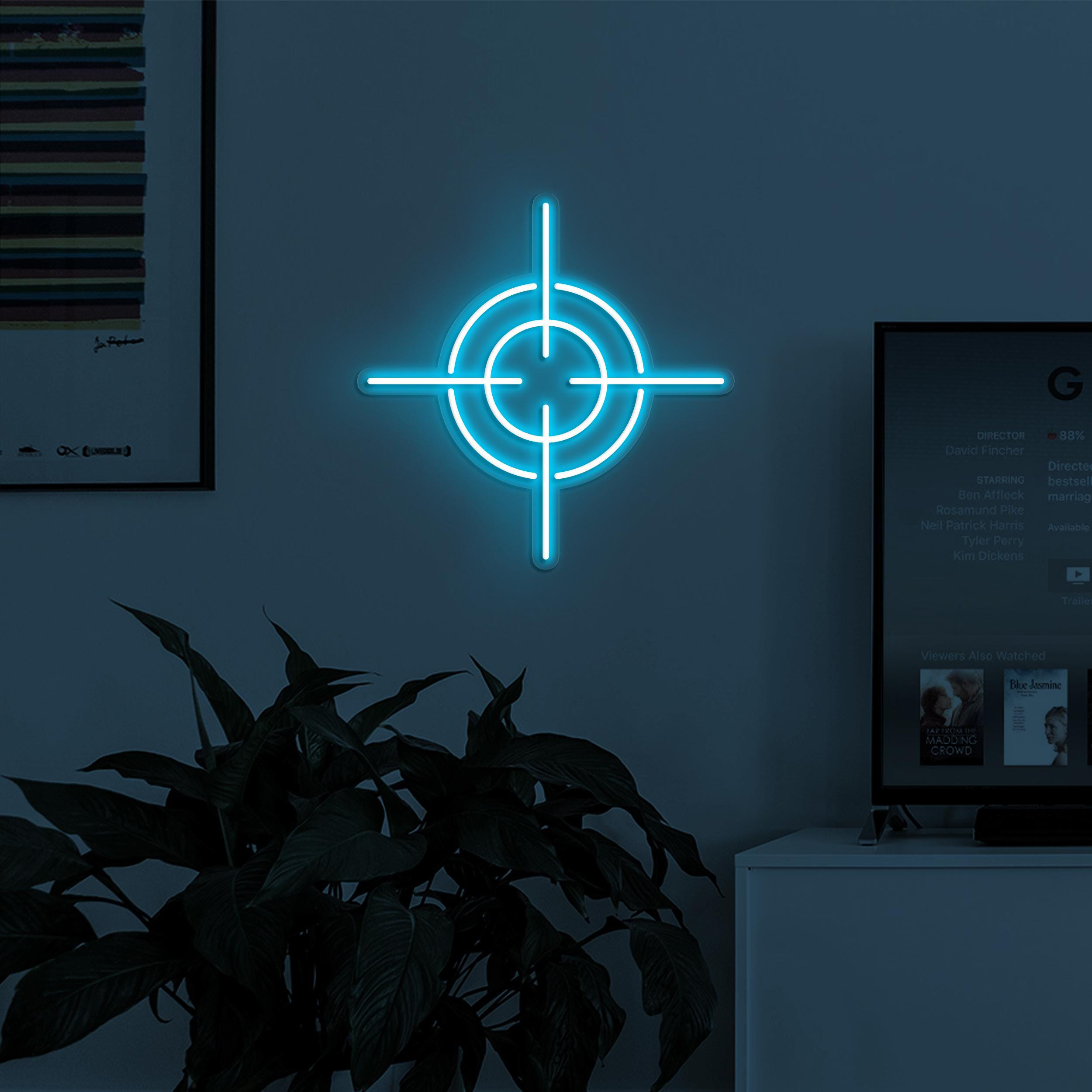 Target Neon Sign, Target LED Light, Game Room Wall Decor, Sports Shop Wall Art, Custom Neon Sign, Gift for Target Lover, Neon Aim Sign Art