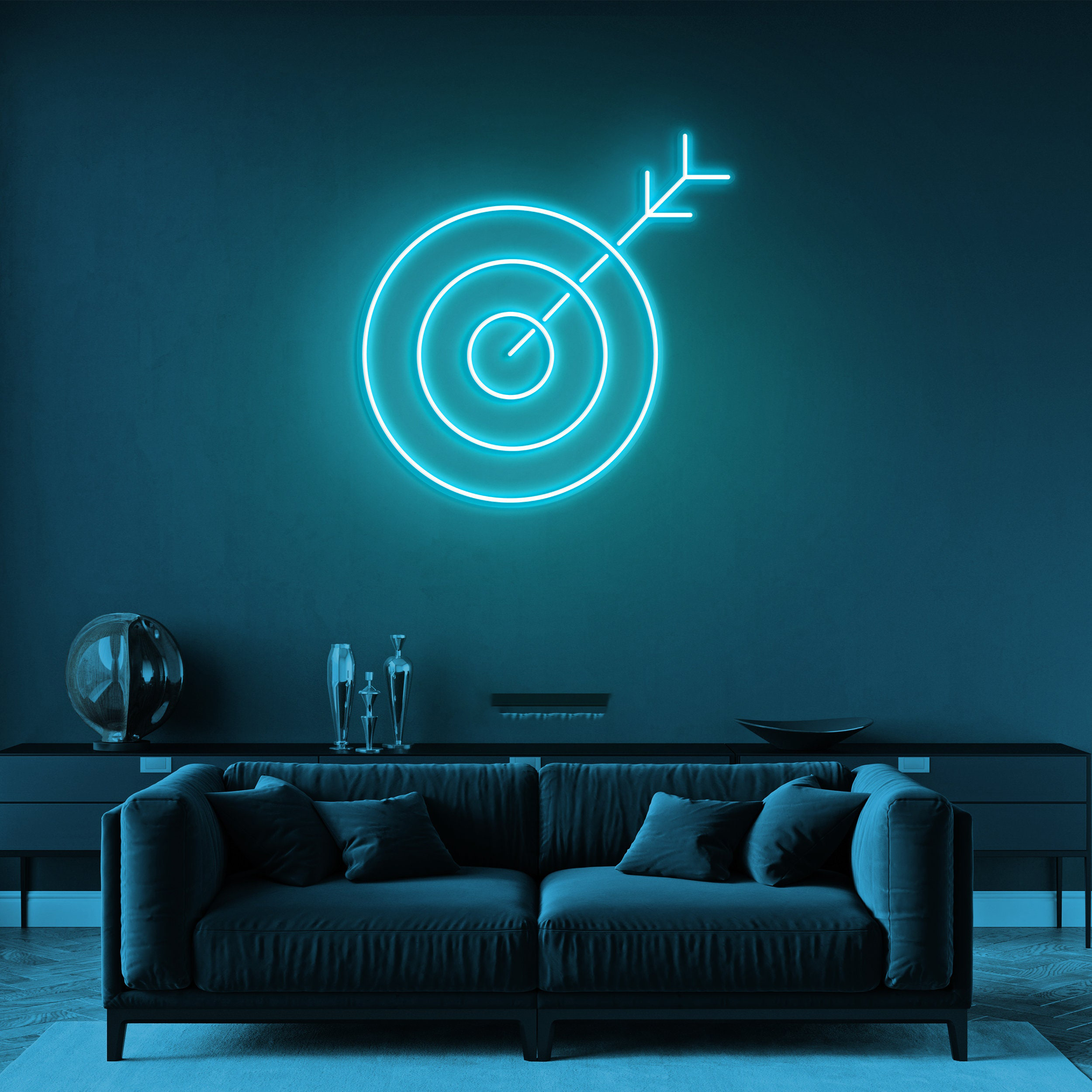 Arrow with Dart Neon Sign, Target Dart LED Light, Darts Club Decor, Sports Bar Neon Sign, Wall Hanging LED Neon Light for Bar, Pub, Man Cave