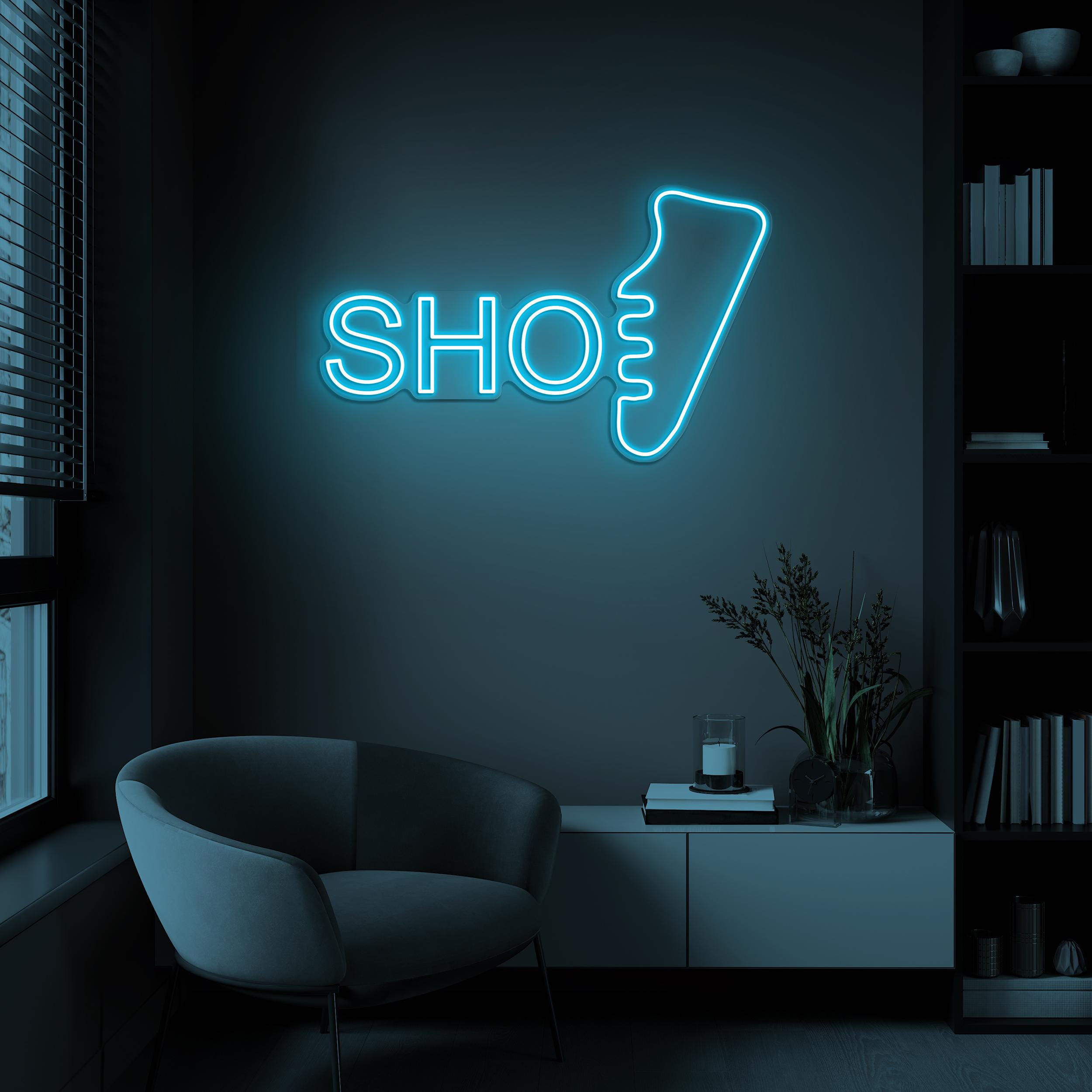 Sho Neon Sign, Shoe LED Light, Shoes Wall Decor, Shoes Shop Wall Art, Footwear Neon Sign, Home Wall Decor, Sports Sneaker Wall Sign, Gift