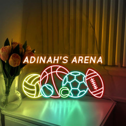 Soccer Ball Neon Sign Basketball Led Ball Sport Led Light Decor