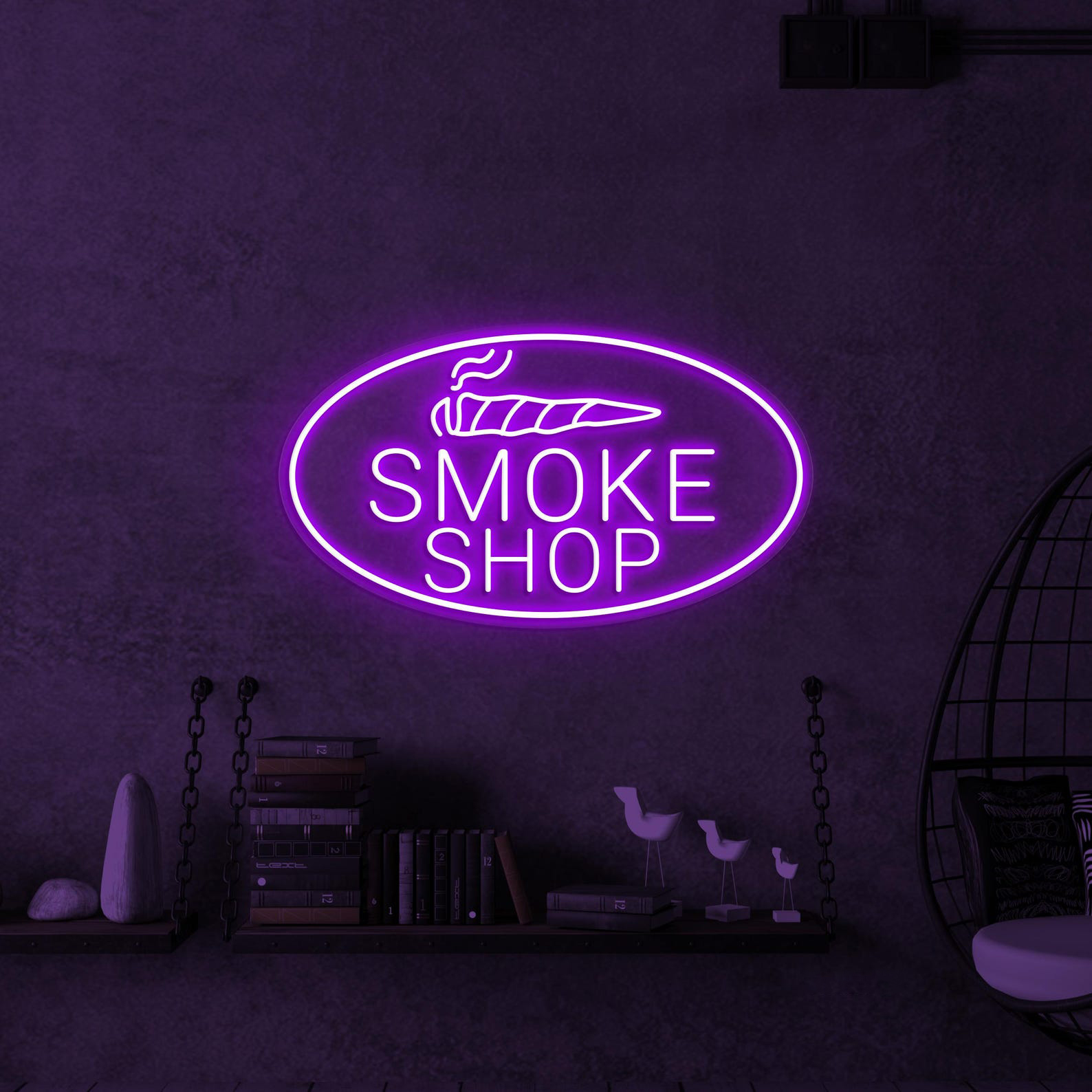 Smoke Shop Neon Sign, Smoke Shop LED Light, Cigar Wall Art, Smoke Shop Wall Decor, Cigarette Neon Light, Decor For Home, Smoking Bar & Cafe