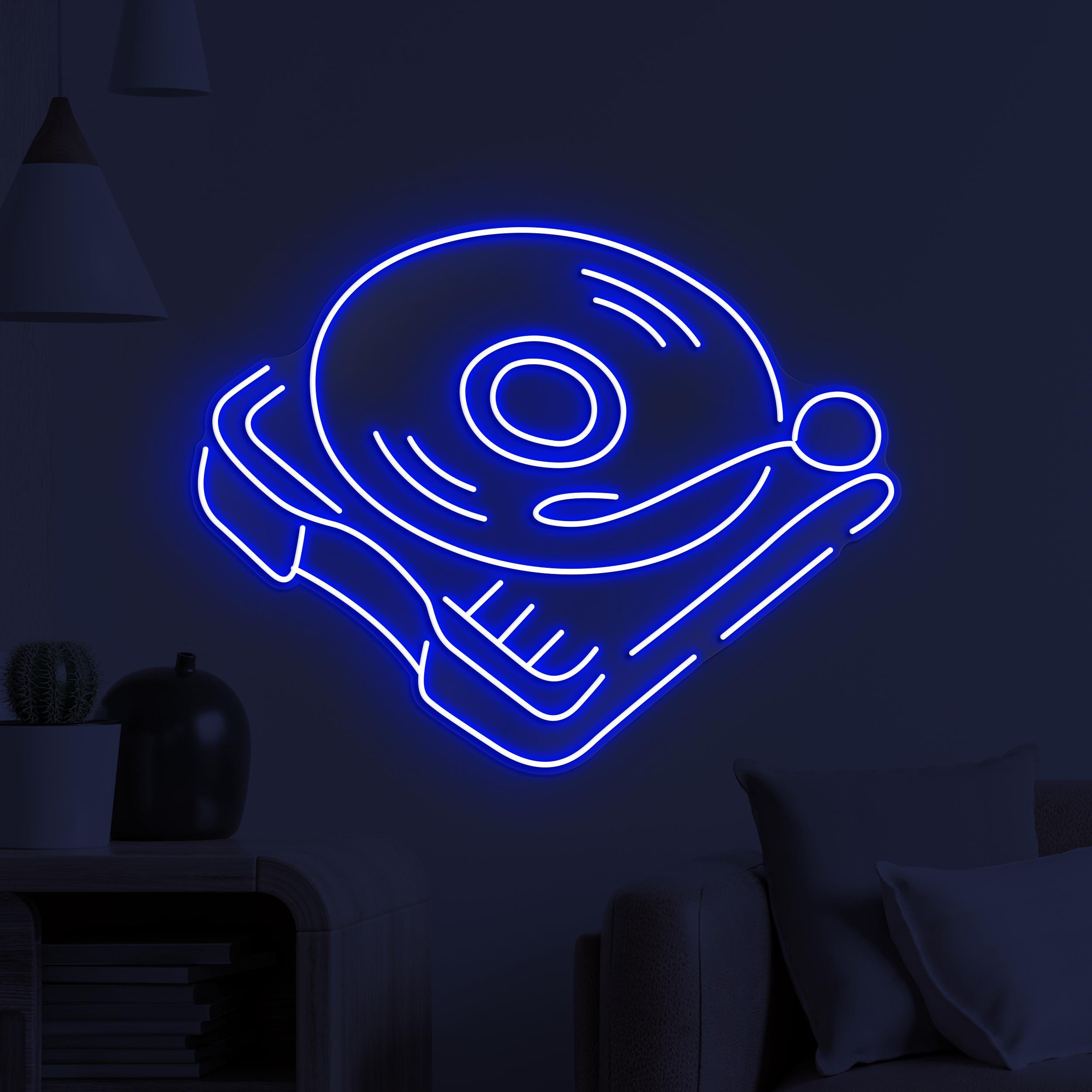 Vinyl Record Neon Sign, Vinyl Record LED Light, Led Wall Decor, Music Room Wall Art, Vinyl Deck Neon Light, Custom Vinyl Neon Sign, Gift