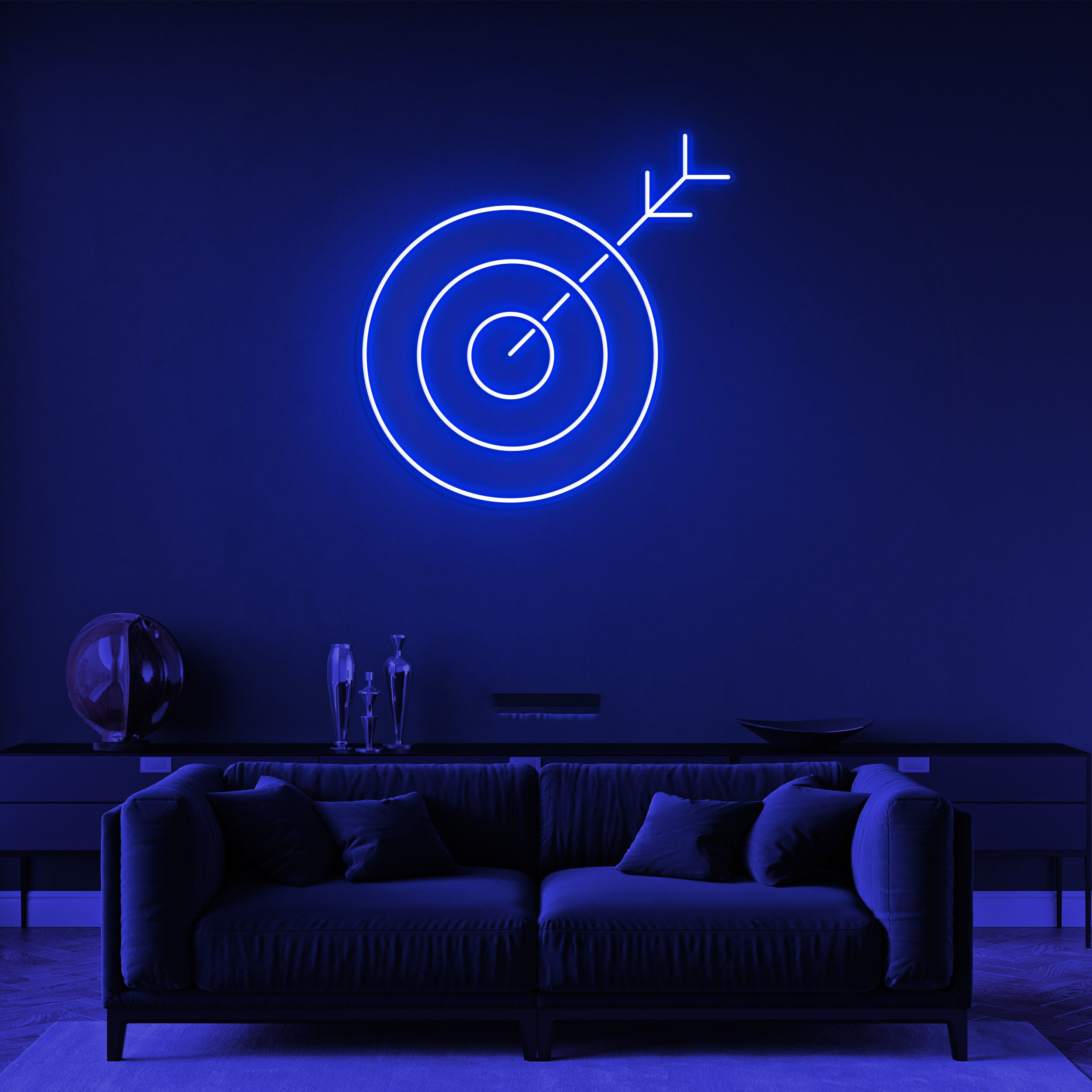 Arrow with Dart Neon Sign, Target Dart LED Light, Darts Club Decor, Sports Bar Neon Sign, Wall Hanging LED Neon Light for Bar, Pub, Man Cave