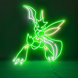 Scyther Pokemon Neon Sign