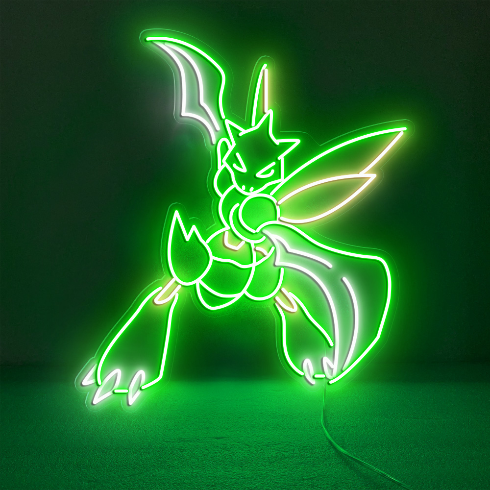 Scyther Pokemon Neon Sign